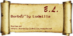 Borbély Ludmilla névjegykártya